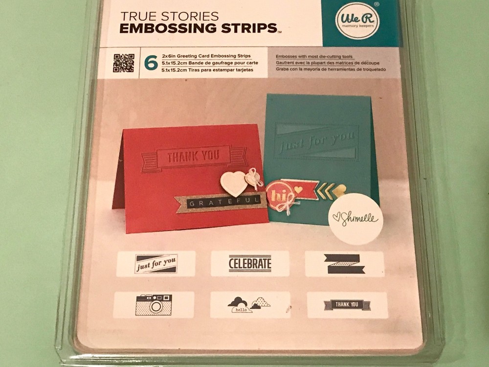 WE R MEMORY KEEPERS TRUE STORIES GREETING CARD EMBOSSING STRIPS
