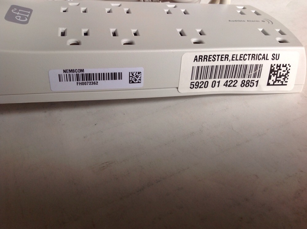 EFI ELECTRONICS POWERTRACKER SURGE PROTECTORS P150ES 8 OUTLET STRIP