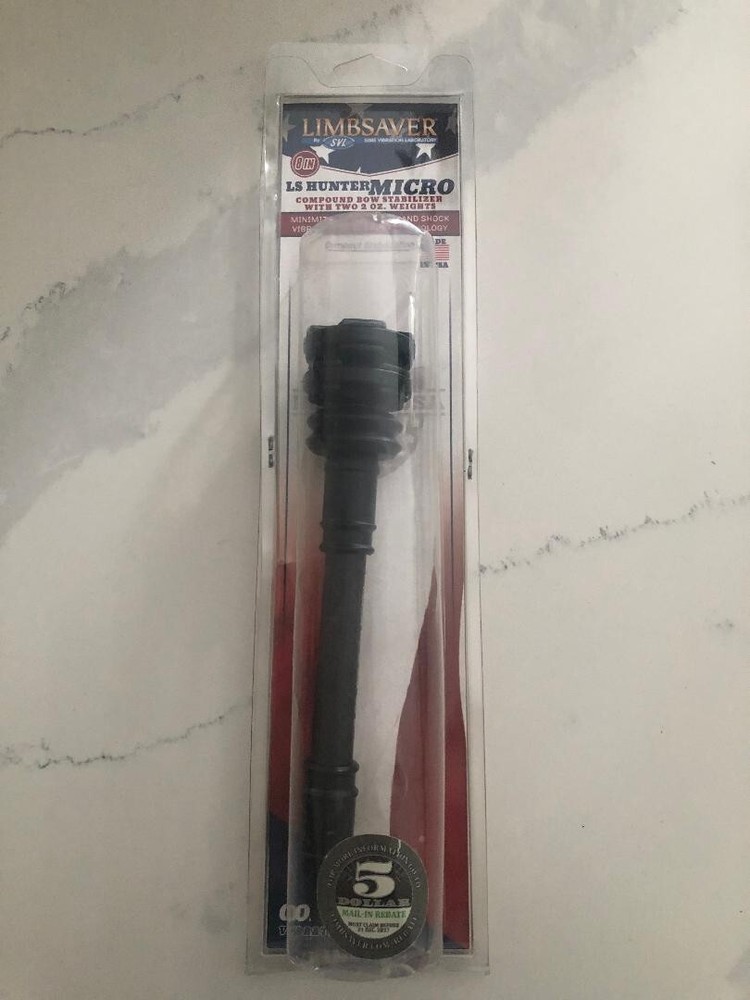 LimbSaver 4652 LS Hunter Lite 7" Vibration Dampening CF Black Stabilizer