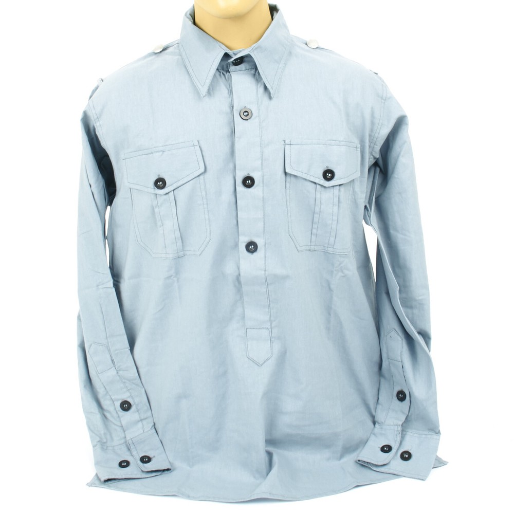 German WWII Luftwaffe Light Blue Shirt-M: US 38-40