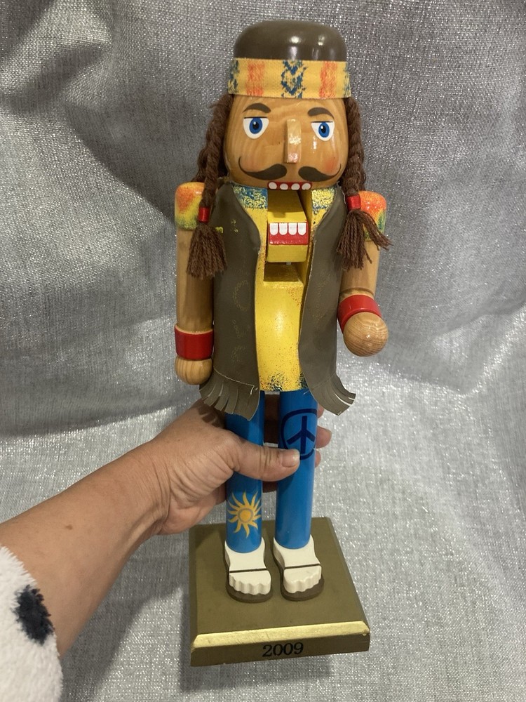 14” Tall Hippie Nutcracker 2009 Limited Edition Great Condition