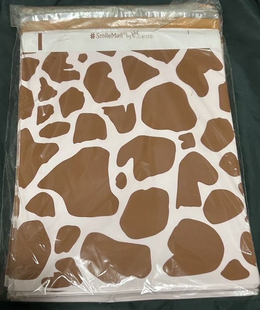 100 count - 10x13 Giraffe Fun Pattern Poly Mailers Shipping Envelopes Bags - NEW