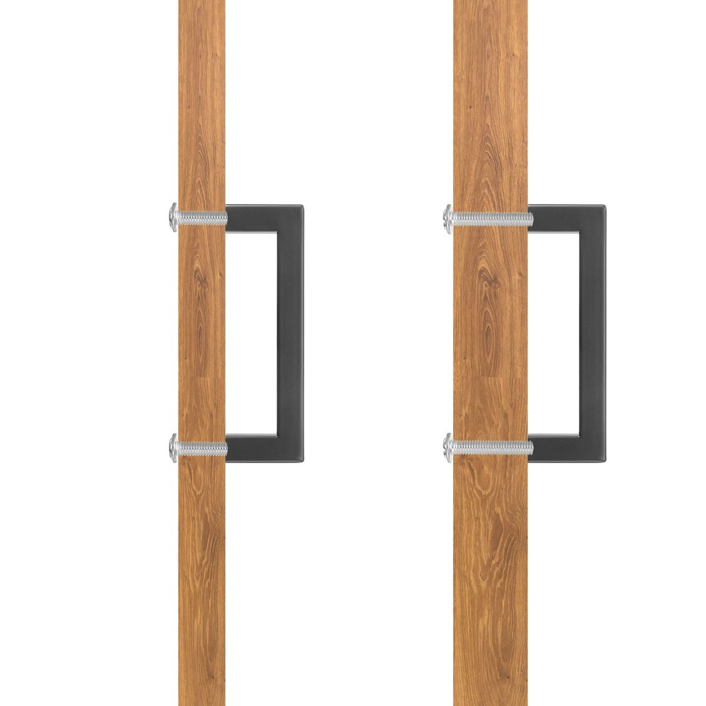 10 Pack Square Bar Drawer Handles, 4" Hole Center Kitchen Cabinets Pull, Black