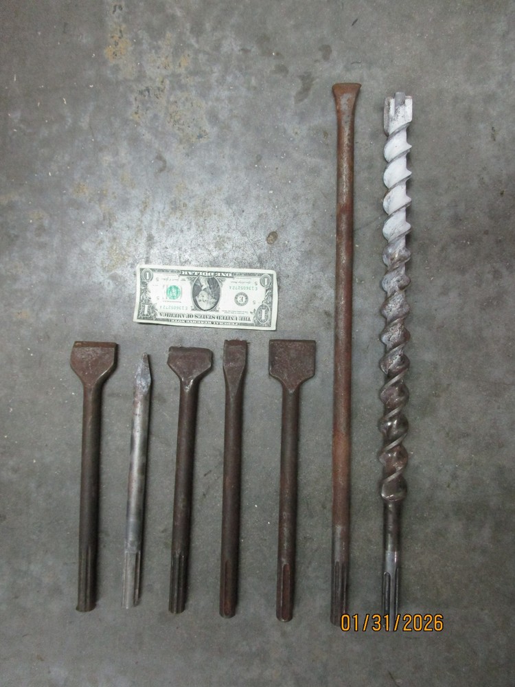 Lot Large SDS Style Chisels