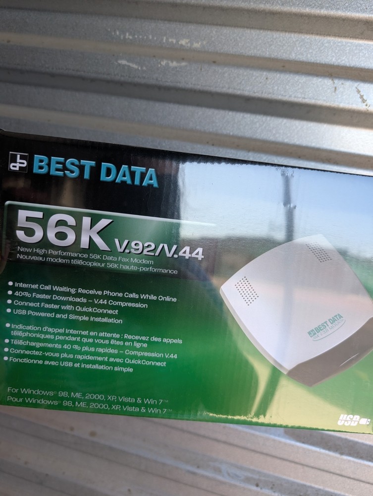 Best Data 56K External Modem High Performance Data Fax Modem Windows New
