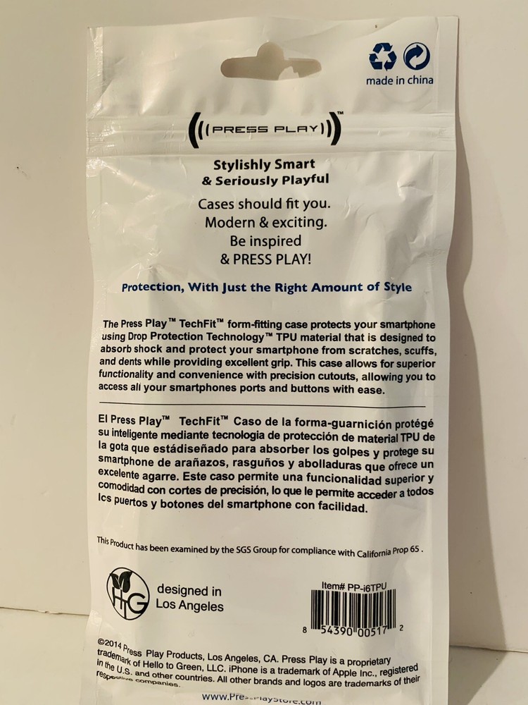 iPhone 6 TPU Techfit Gray Protective Case