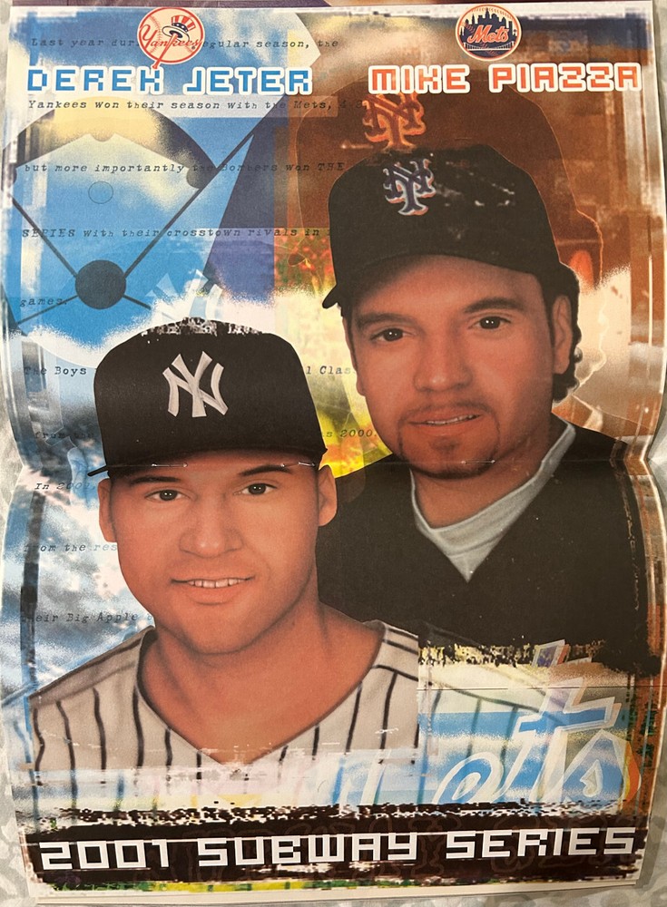 2001 Official Program Subway Series Magazine - Jeter & Piazza ~ NO LABEL