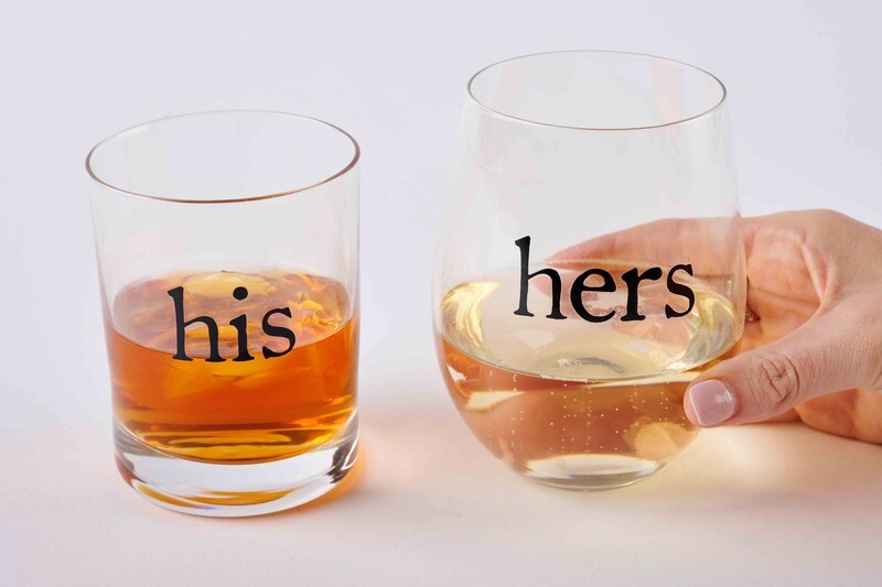 Mudpie - His & Hers Glass Set - 44600079