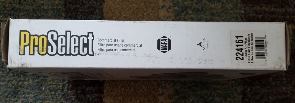 NAPA ProSelect Air Filter Part# 224161 - NEW