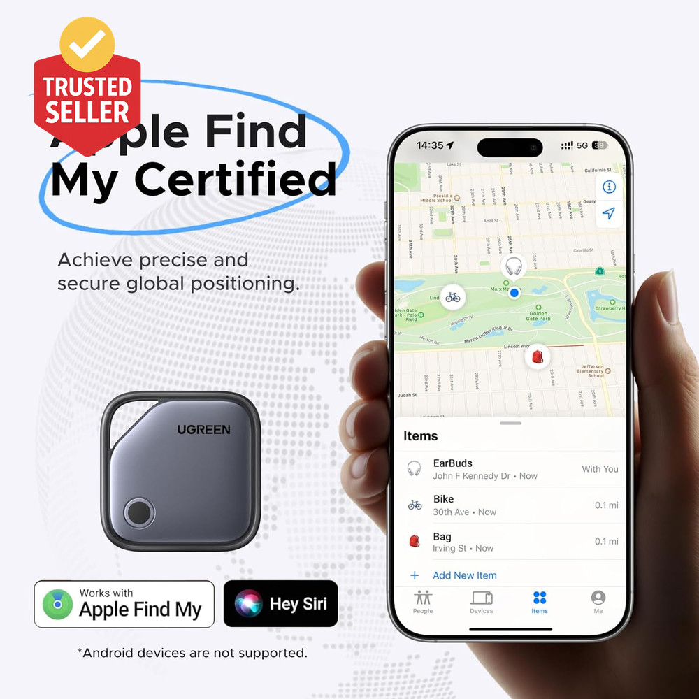 Finetrack Air Tracker Tags (Ios Only) 4 Pack, 2-Year Replaceable Battery Bluetoo