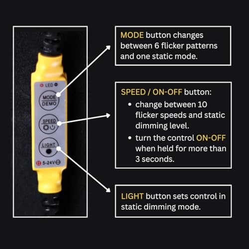 Flame Orange 3 Head Micro Special Effects flicker Light Kit 12v 9v Dc for