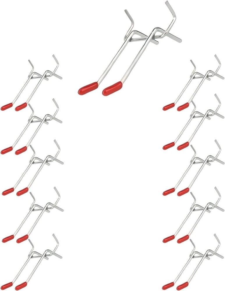 Pegboard Hooks 10-Pack Metal - Peg Board Hooks for Hanging Tools, Peg Board Orga
