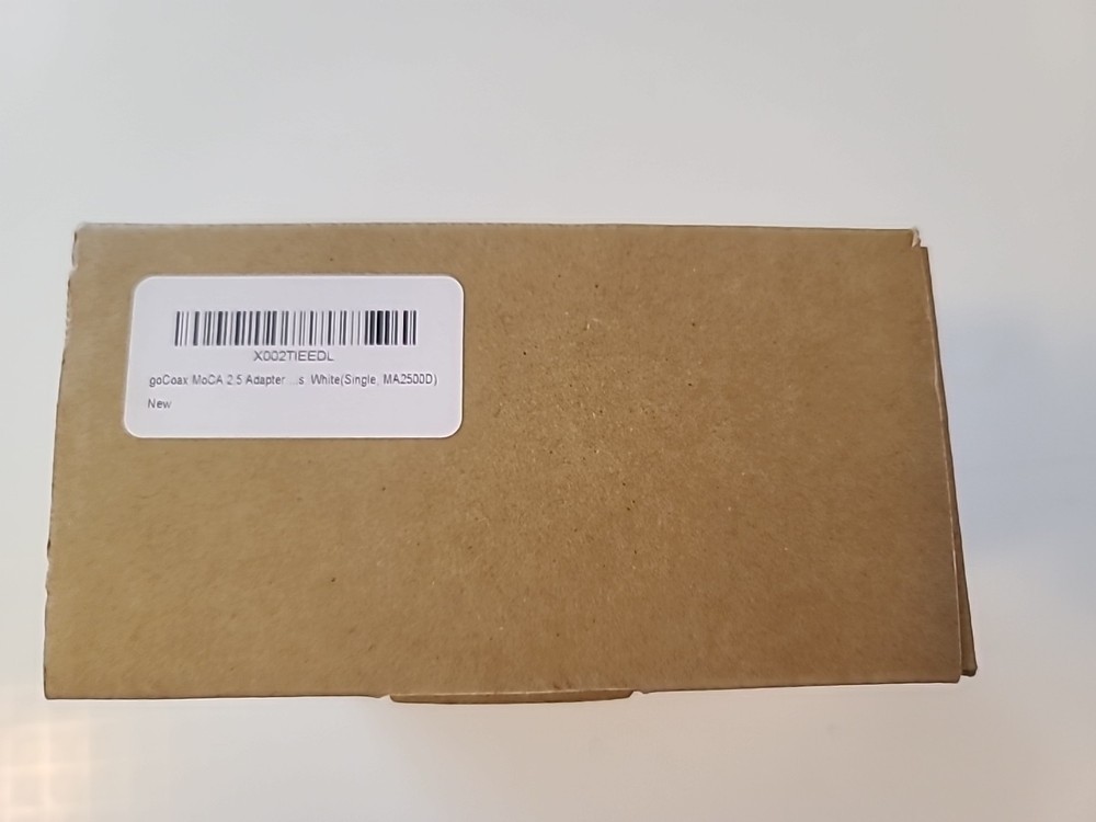 NIB goCoax MoCA 2.5 Ethernet Adapter (White) MA2500D