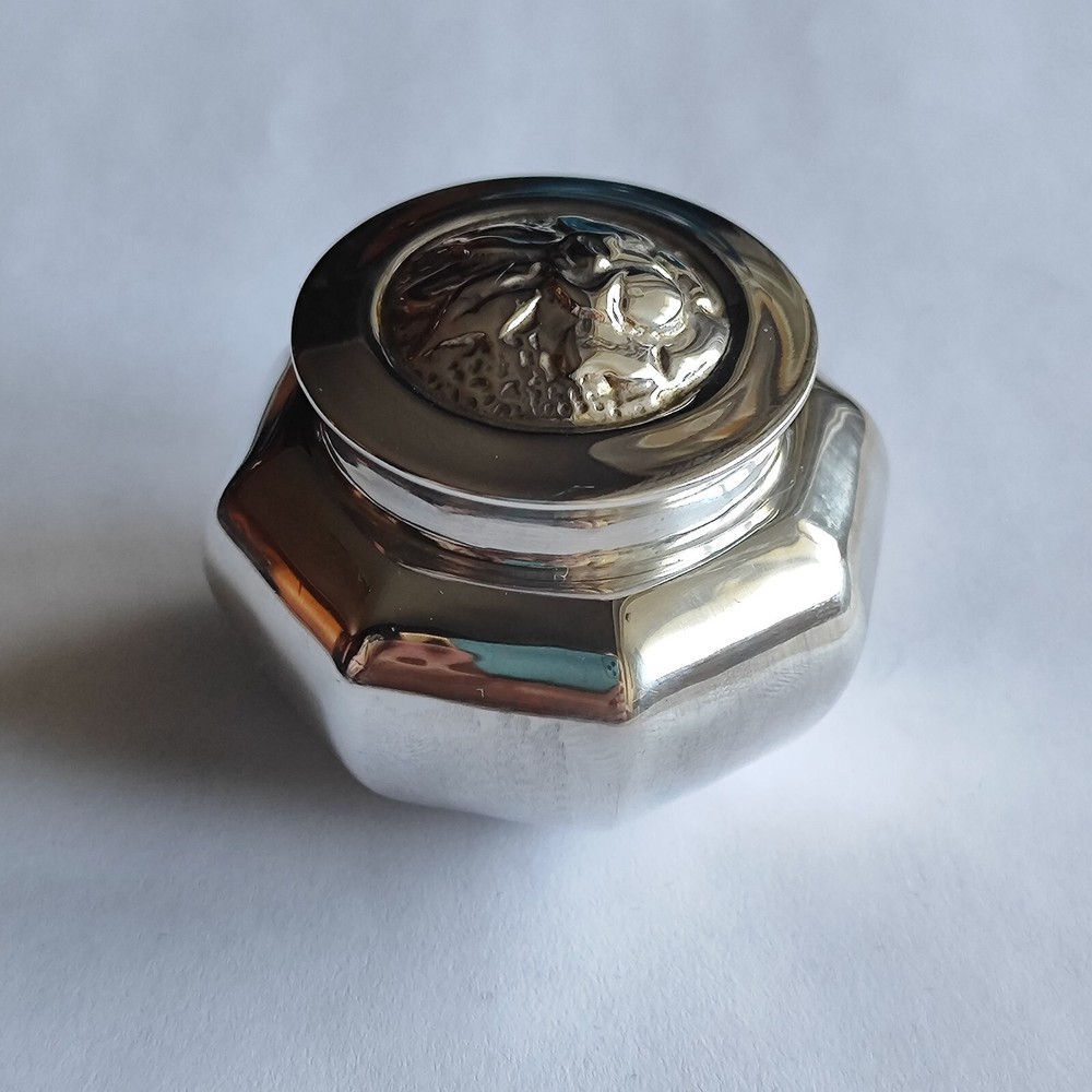 Vintage Silver Pill Box.Tablet box, 1990s, 20.8 g.