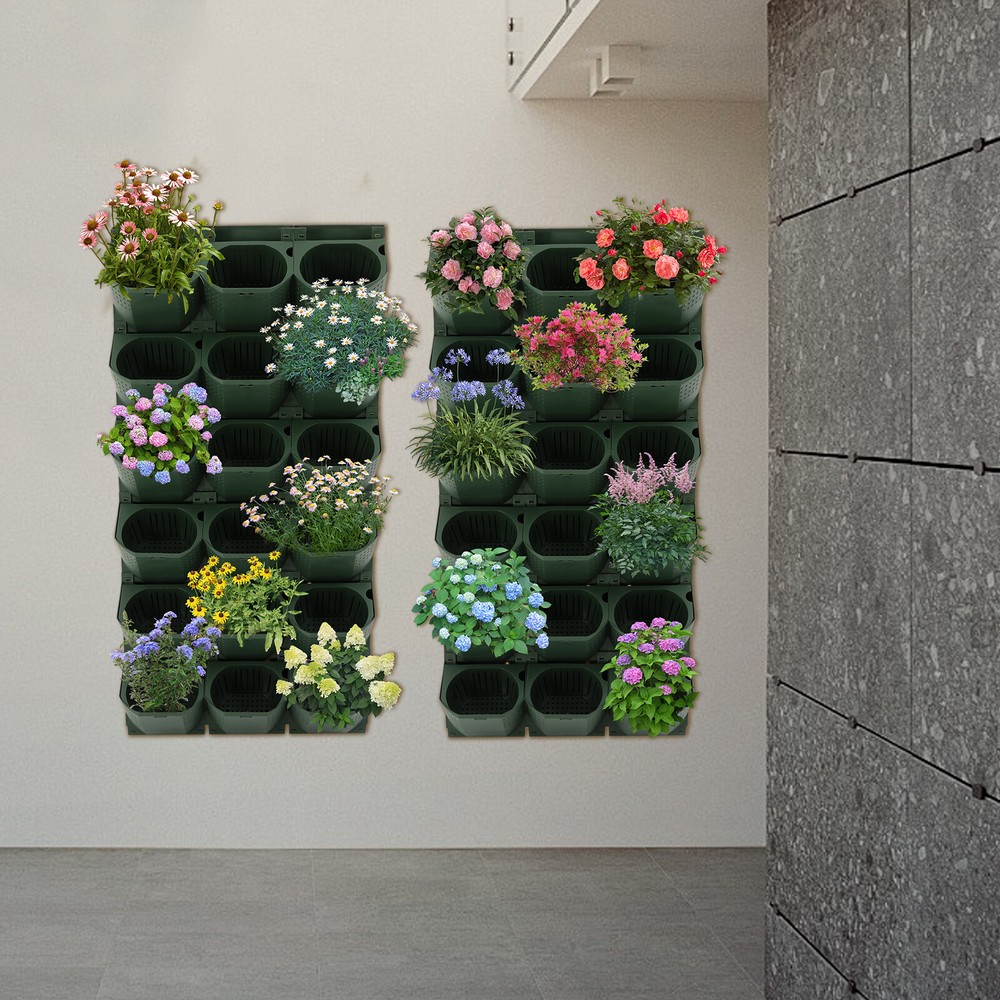 Vertical Wall Planter with 36 Pots - Space-Saving Garden Solution
