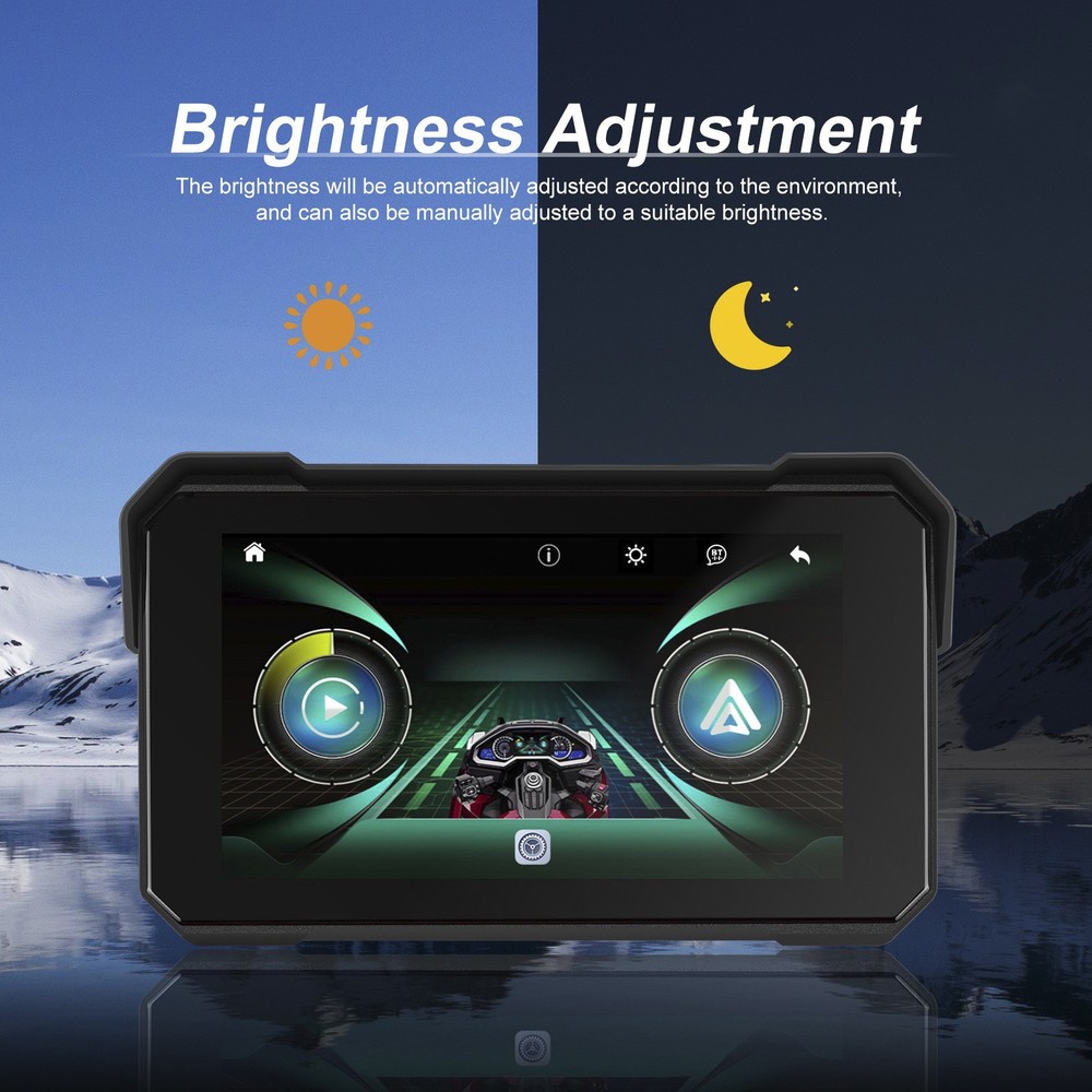 5-inch Wireless CarPlay Android Auto Smart Screen Navigation for Motorcycles