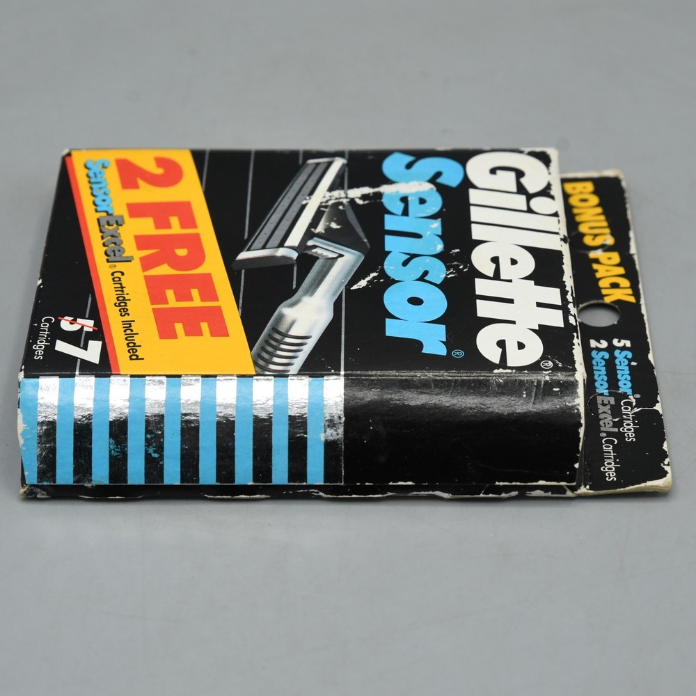 Gillette Sensor Cartridge 5 plus 2 Sensor Excel Refill Pack Vintage 1998 NEW