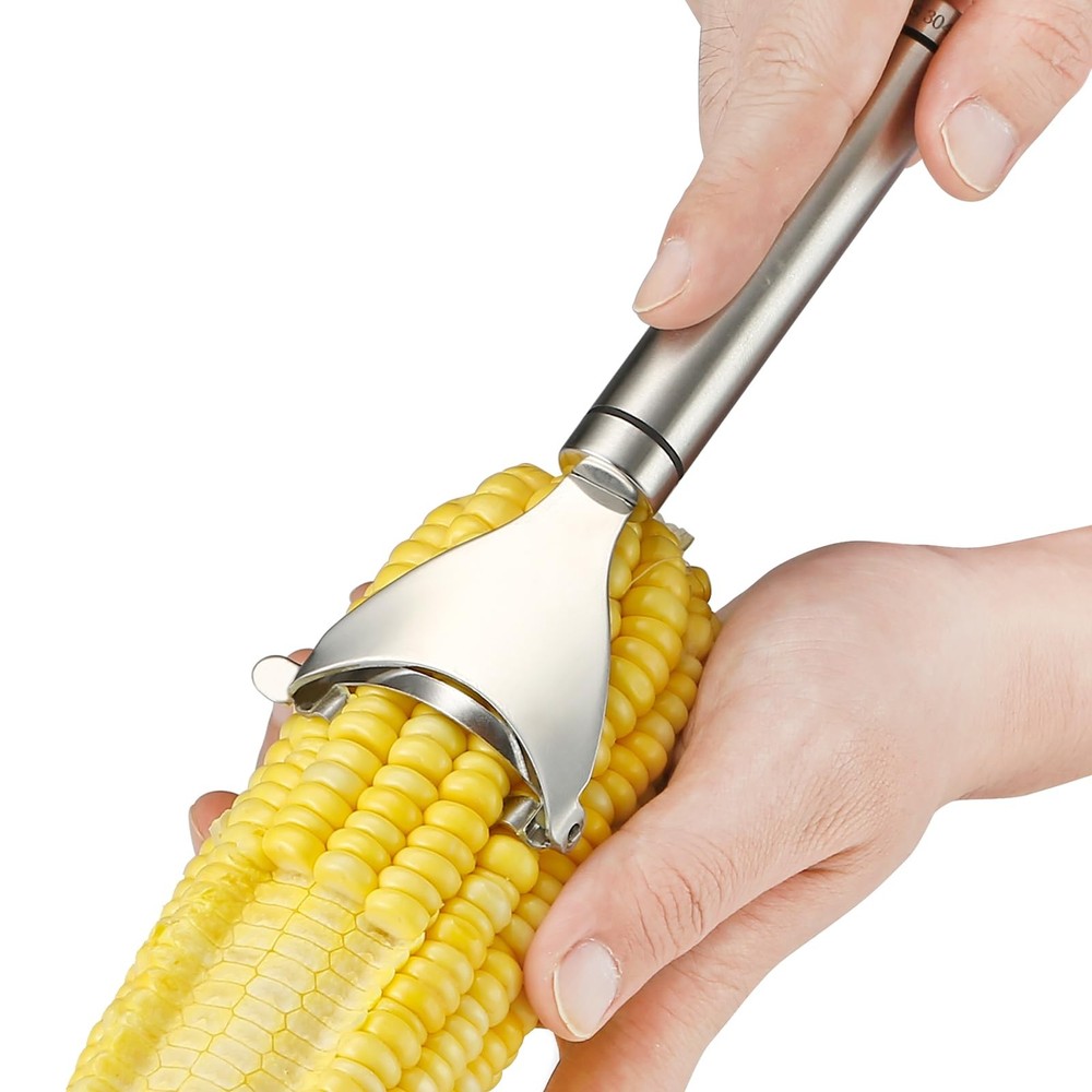 Corn Peeler Stainless Stee Corn Cob Stripper Tool Corn Thresher from the Cob,...