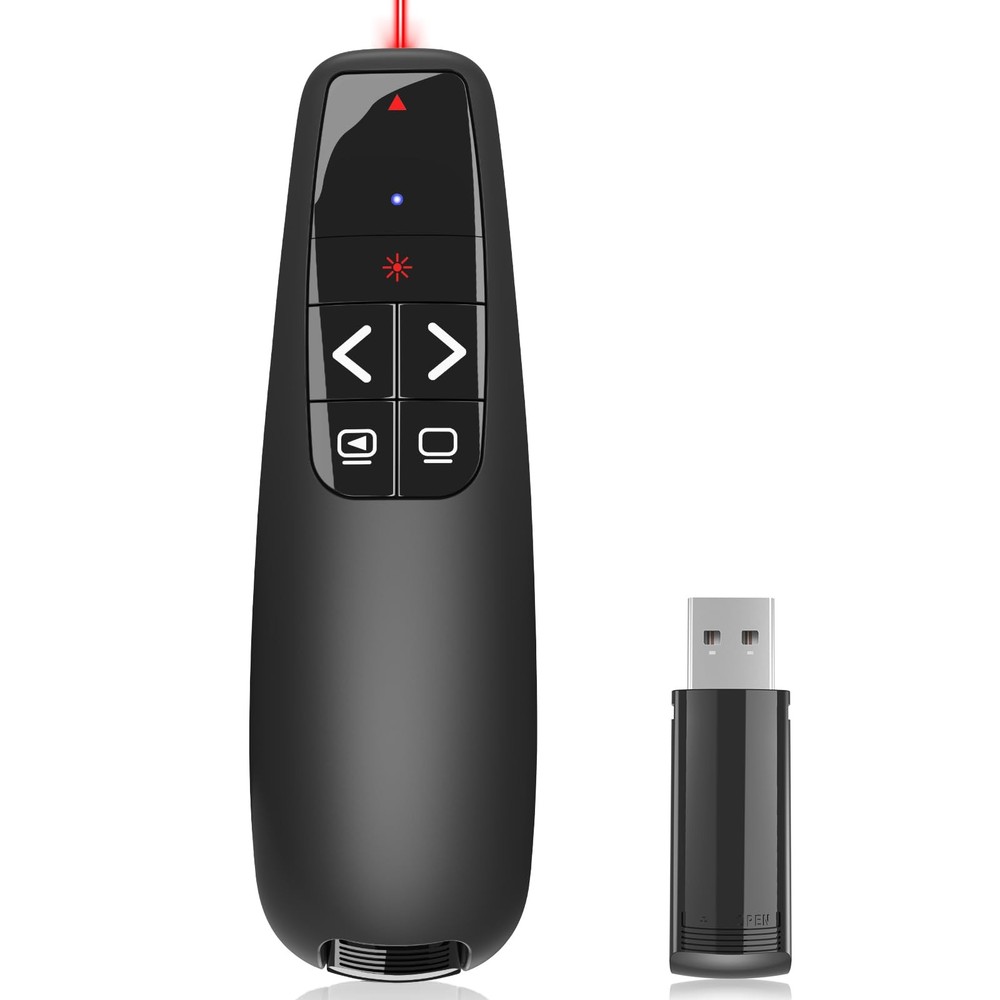 Wireless Presentation Clicker USB PowerPoint Remote for PC Mac Laptop