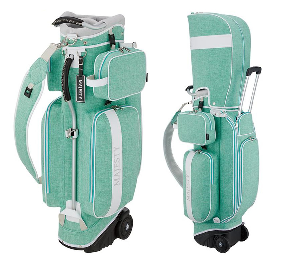 MAJESTY GOLF BAG WITH HANDLE & WHEELS MARUMAN【MINT GREEN】