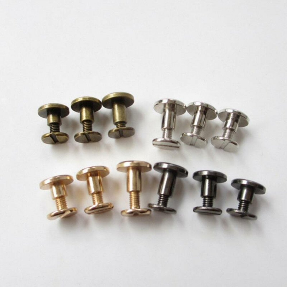 Leather Craft Solid Nail Bolts Bookkeeping Round Head Screws Strap Rivet Screws