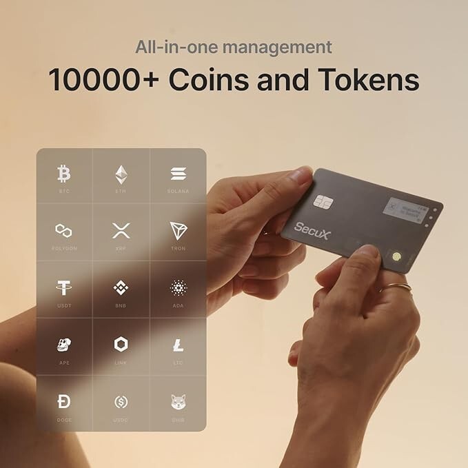 Secux Shield BIO Biometric Authentication Card Crypto Wallet Bitcoin Ethereum