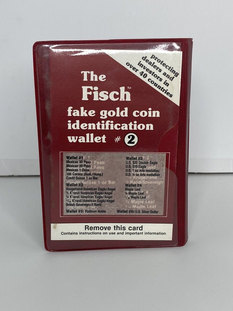 Fisch Genuine Gold Coin Detector Identification Wallet #2 Krugerrand
