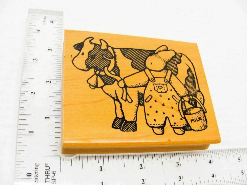 Milk Maid Rubber Stamp - Stamp Set A08