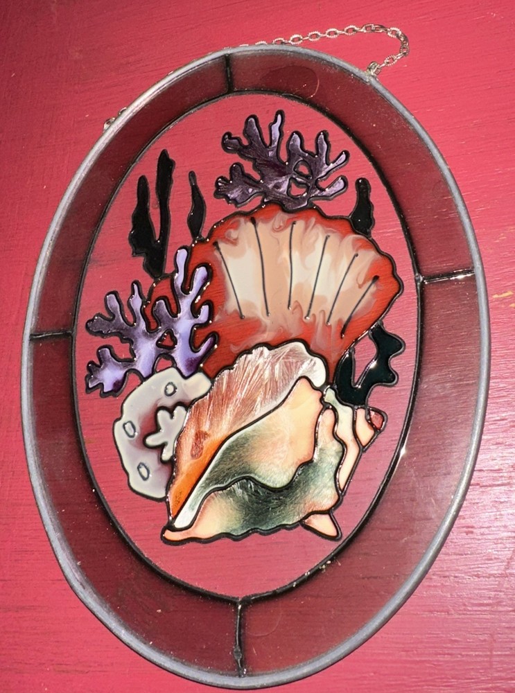 Stained Glass Seashell Suncatcher