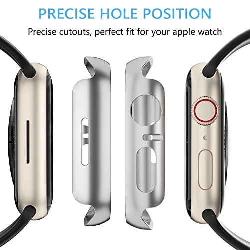 [3 Pack] Privacy Screen Protector for Apple Watch SE 44mm Black/Clear/Blue