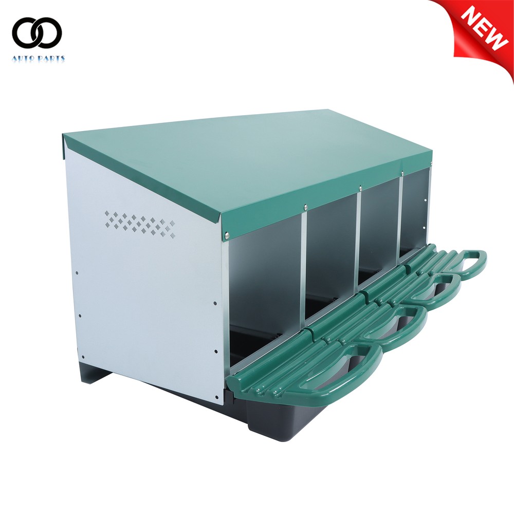 Chicken Nesting Boxes Metal Chicken Egg Laying Nesting Box With Perch 4 Hole