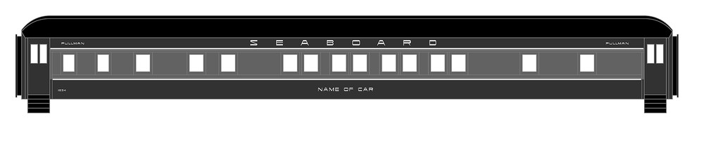 K4 O Scale Decals Seaboard Air Line Ex-Pullman Sleeper Passenger Car Silver