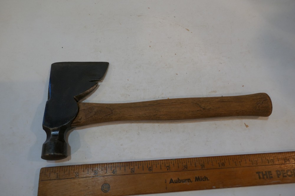 Vintage Stanley Roofing Hatchet Hammer Leather Blacksmith Tool