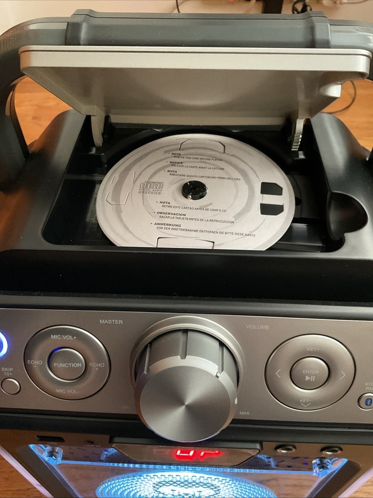 Singing Machine SML682BTBK Groove Cube CDG Karaoke System Black