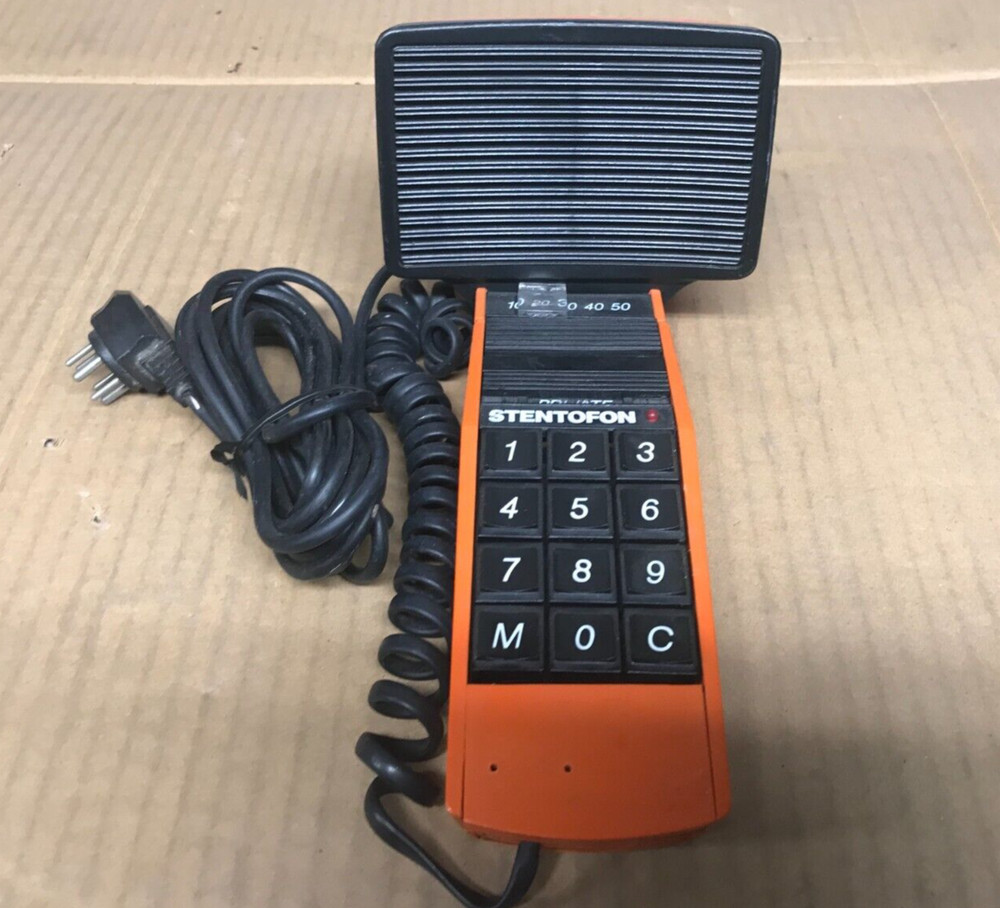 Vintage Stentofon Intercom Unit - Orange - Excellent Condition