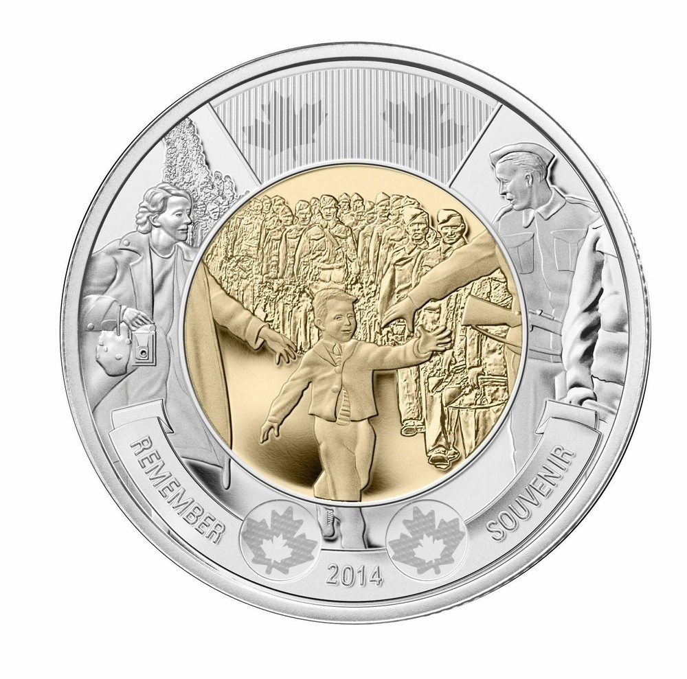 2014 Canada $2 coin Sealed Commemorative Wait for me Daddy WWII Mint.
