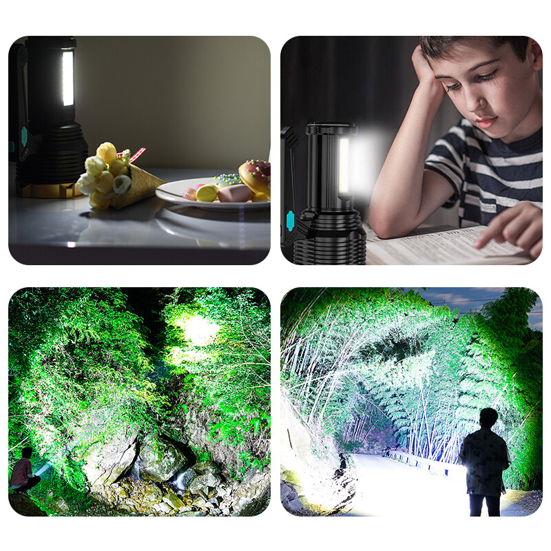 LED Flashlight Super Bright Spotlight Searchlight Rechargeable Handheld Torch