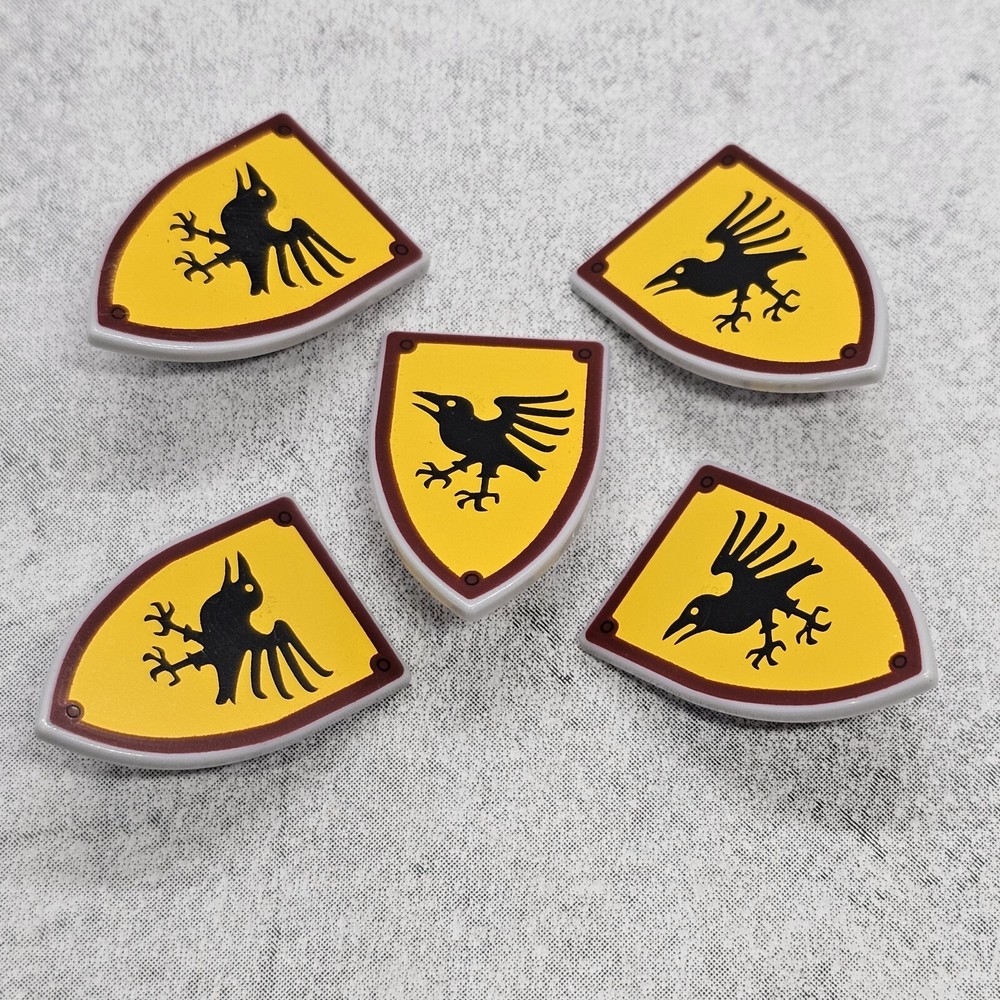 5pack Custom Crow Shield Blocks Accessory for Minifigures D11cs02
