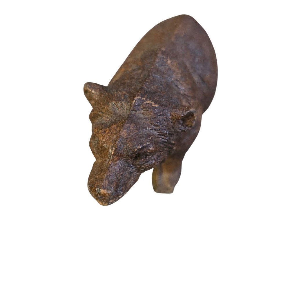 Vintage Composite Bear Figurine Rustic Cabin Decor Grizzly Sculpture