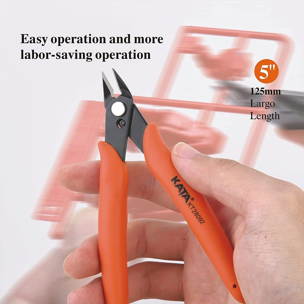 KATA Micro Wire Cutters Pliers: Precision Flush Cutter Tool for 2 Pack Orange