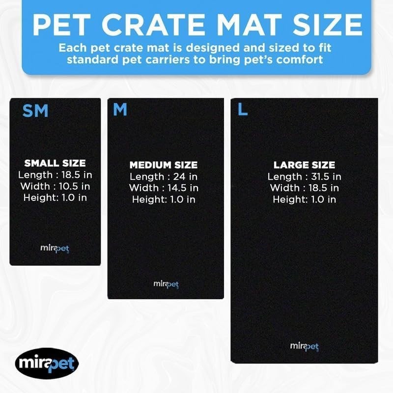 MiraPet Collapsible Pet Crate Waterproof Pad, Medium