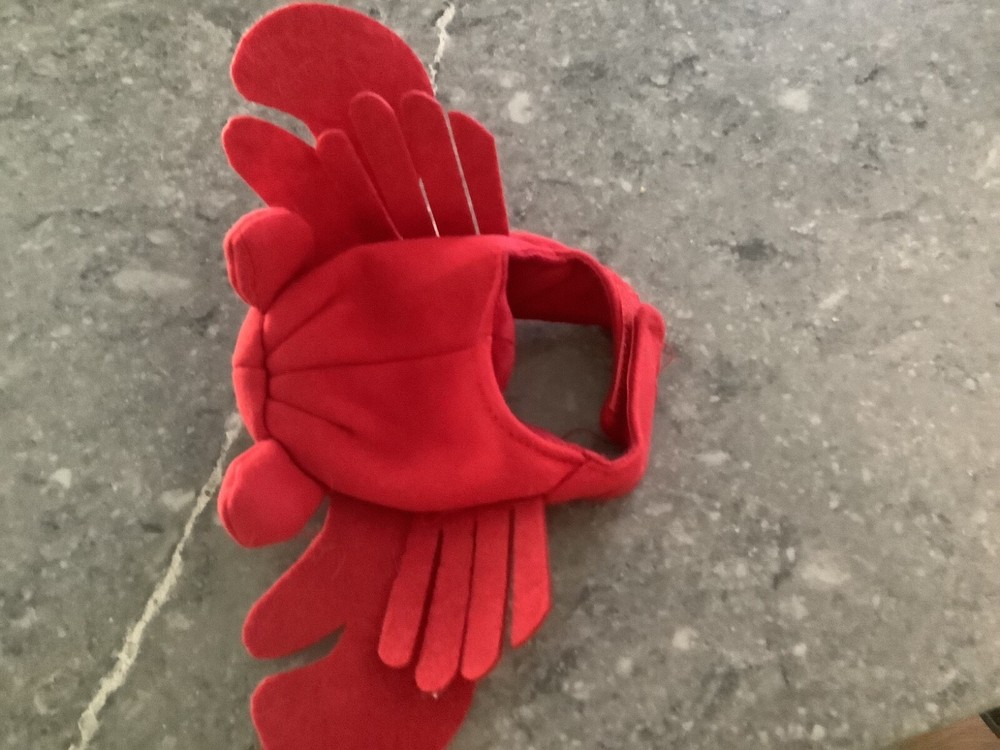 Plush Red Crab costume for Cat/Rabbit