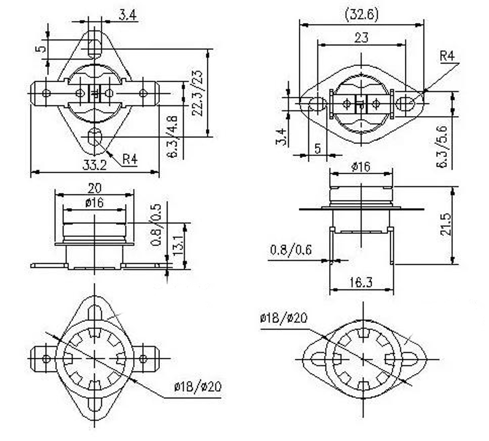 2pcs Temperature Switch Thermostat KSD301 85°C Celsius C NO Normal Open