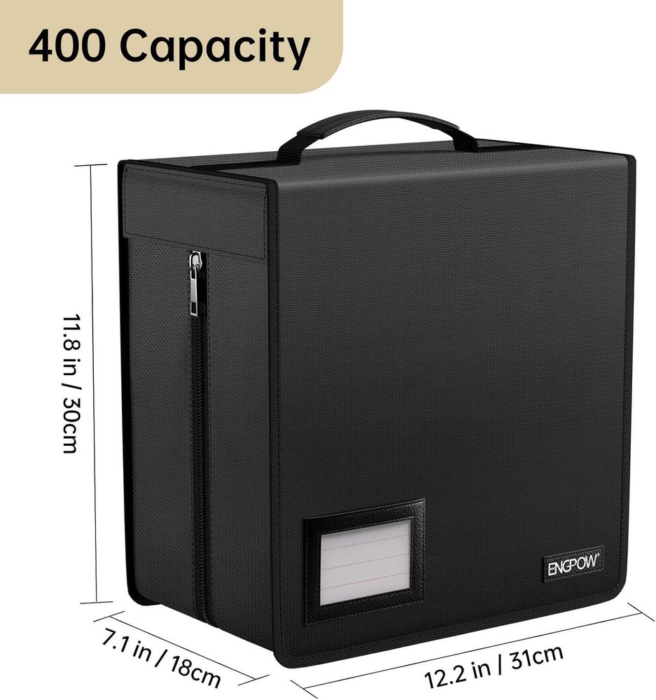 Fireproof CD Case,Cd/Dvd Storage Case,400 Capacity CD Binder DVD Storage Holder