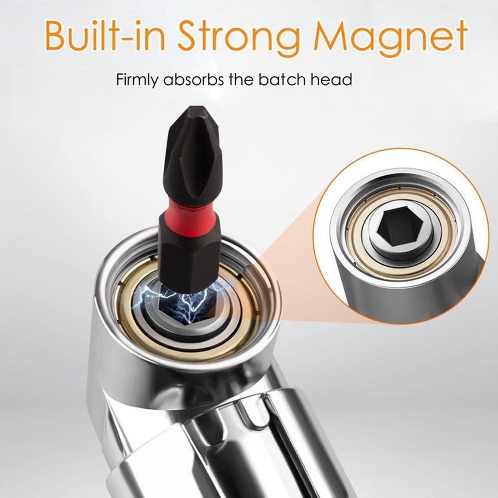 Detachable 90 Degree Screwdriver Right Angle Drill Attachment DIY Socket Adapter