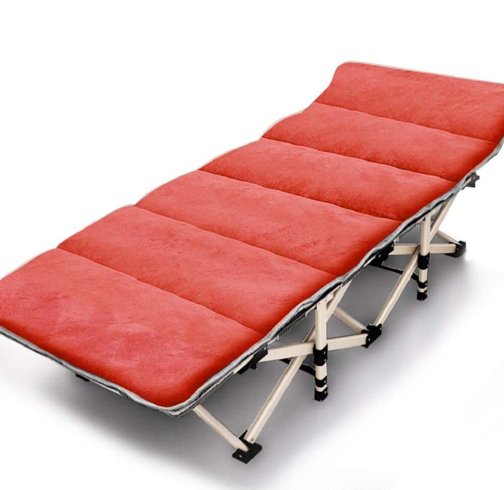 Folding Camping Cot Adjustable Position Bed for Heavy Duty Camping, Pool, Beach
