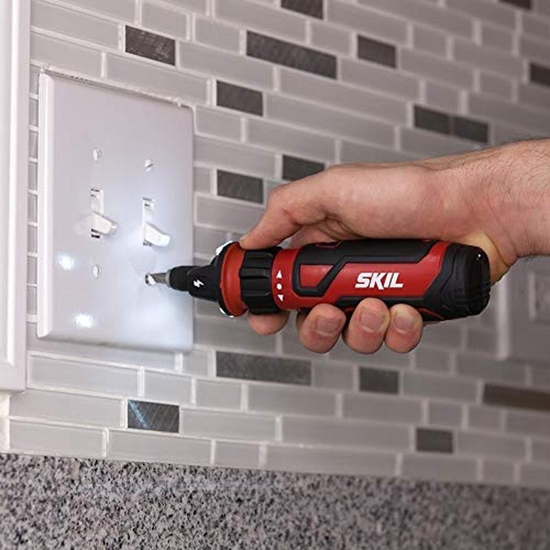 Cordless Screwdriver W/ Circuit Sensor Tech 45pcs Bit Set USB Charging SD561204