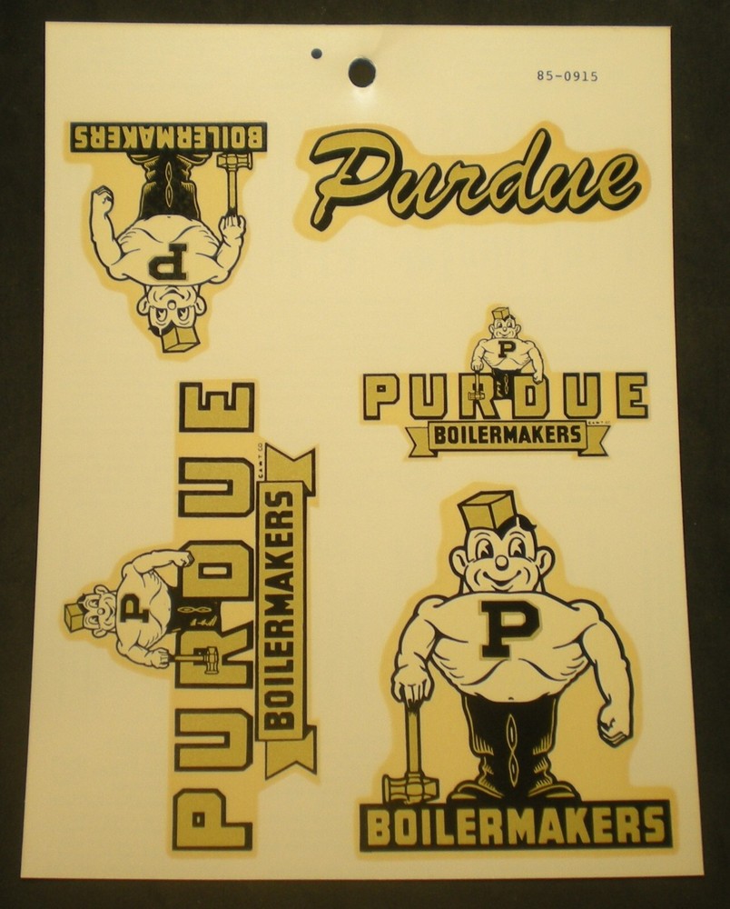 Vintage Purdue University Boilermakers Water Decal Sticker a