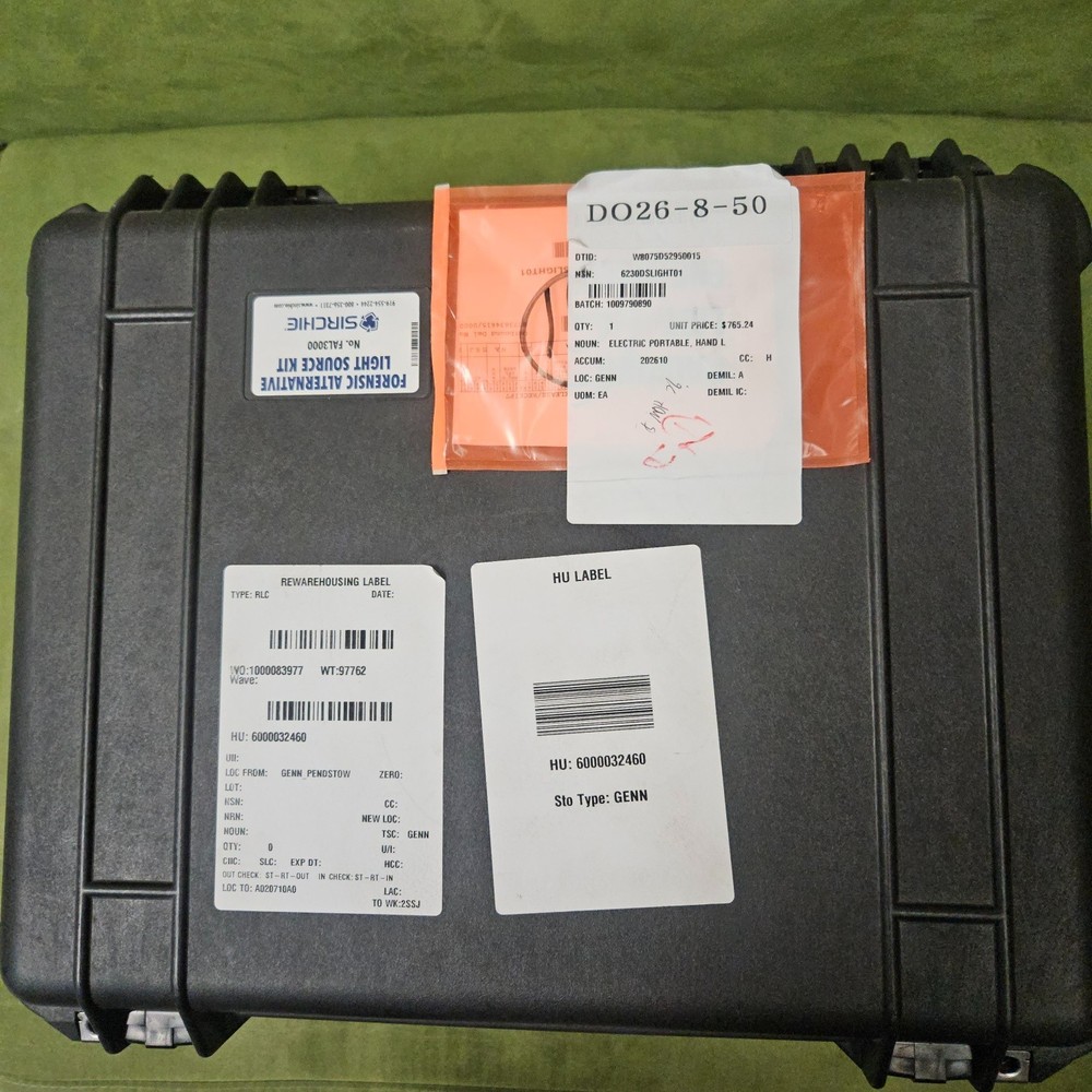 SIRCHIE FAL3000 Forensic ALS Xenon Light Source Kit -Working- Lens Secured (Read