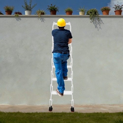 Ladder Telescoping Step Folding Ladders Retractable Folding Stair Wall Mounted